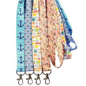 Execucat Brand Set of 4 Ocean Cruise Ship Lanyards Key Chain ID Badge Holder